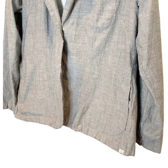 Women's Horny Toad gray organic cotton lightweight blazer jacket size large - Picture 3 of 10